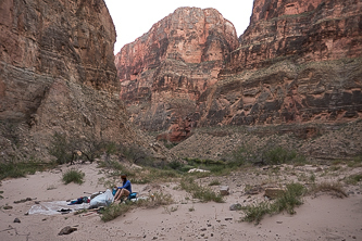 Camp at the mouth of Kanab Creek