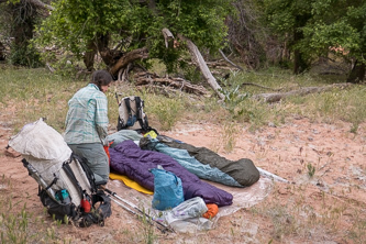 Camp near the mouth of Squirrel Creek