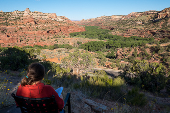 The view from our wonderful room at Kiva Kottage