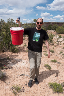 We drove around and picked up the remains of our caches