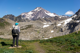 Glacier Peak from the Foam Creek pass