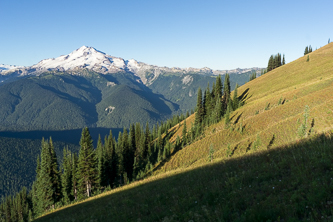 Glacier Peak and meadows of Miners Ridge