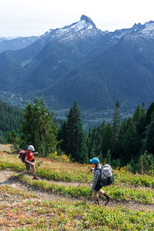 There are lots of switchbacks to go down