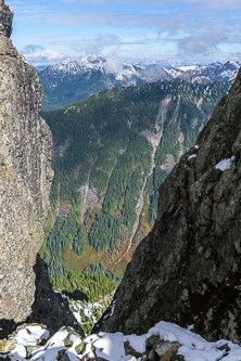 Big Snow Mountain from the notch in Huckleberry Mtn's east ridge