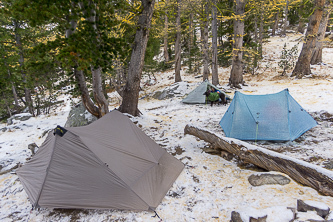 Camp by Cooney Lake