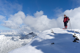 On the summit of Mount Dickerman