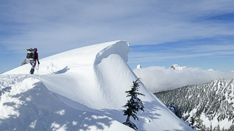 Kaleetan and Chair below the summit cornice