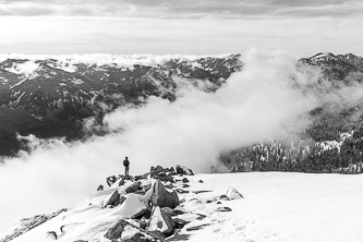 A cloud river leading to Bandera Mountain