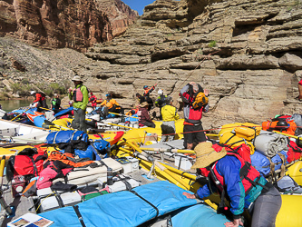 Boat mess at the mouth of Matkatamimba Canyon