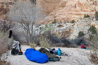 Camp by the Escalante River