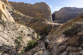 The Boulder Mail Trail dropping into Death Hollow