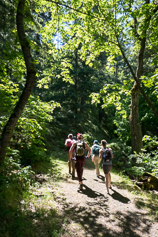 Leaving the rest area "trailhead".