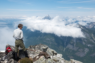 Mount Pugh from the summit of Bedal Peak