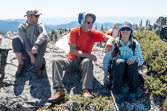 On the summit of Davis Peak North