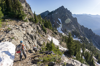 Crossing the 6,520' saddle on the north side of point 6,539'