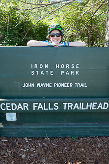 The start of the Iron Horse Trail