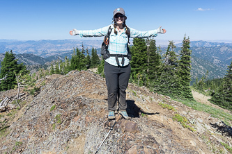 On the summit of Miller Peak