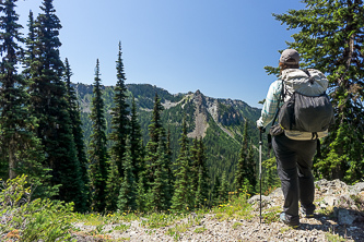 Saddle at the top of Paris Creek Trail