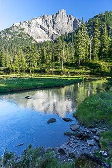 Summit Chief Mountain from near Pedro Camp