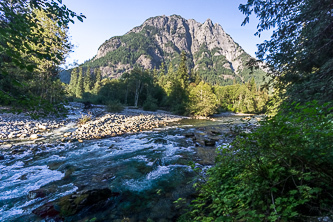 Garfield Mountain over the Middle Fork Snoqualmie River