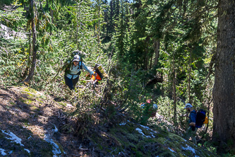 Ascending the ridge NW of Tuck Lake