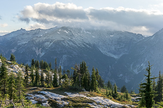 Mount Daniel in the clouds