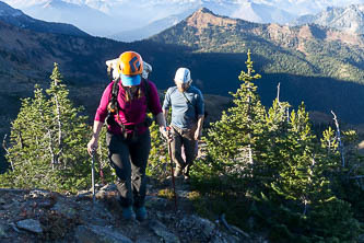 On the SW rib leading up to Big Chiwaukum's SE ridge