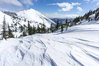 Granite Mountain over sastrugi