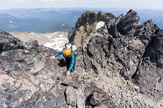 The final summit block scramble