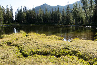 Carter Lake and a sub-summit of Big Jim Mtn