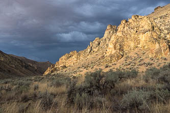 Painted Canyon before a thunderstorm