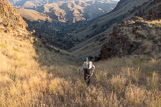 Dropping into Juniper Gulch