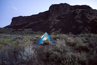 At 2 AM we had to hurriedly set up the tent when a rain cell dumped on us