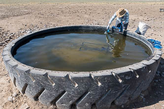Tractor tire water