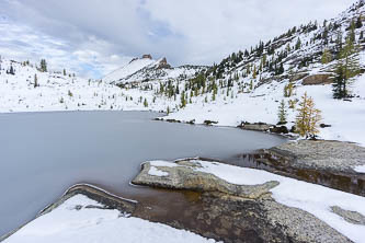 Golden Horn over Lower Snowy Lake