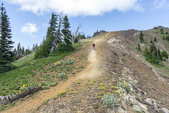 Dirt bikes near the summit of Miller Peak