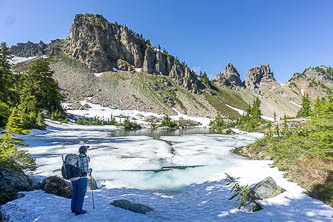 Box Ridge point 5,920 from a tarn below Alta