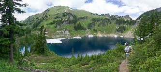 Johnson Mountain over Blue Lake