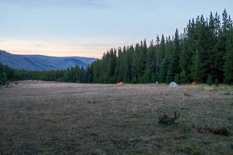 PNT trail crew tents in the Pasayten Airstrip