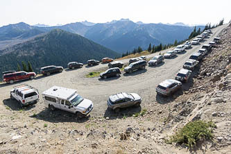 A busy evening at the Buckskin Ridge Trailhead