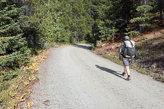 A couple miles of road walking back to our car