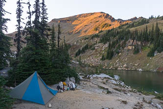 Camp at Upper Florence Lake