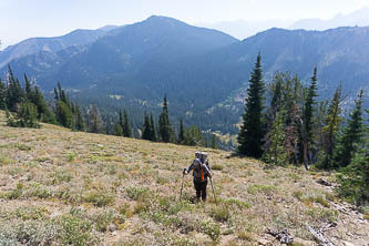 High winds and dead trees made us decide to turn around and exit via Scatter Creek