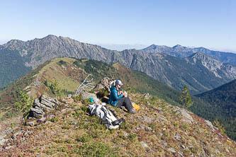 Breakfast on the summit of Doughgob Mountain