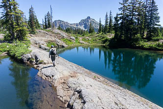 Hibox Peak over Rampart Lakes