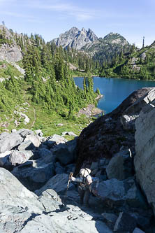 Three Queens over Glacier Lake