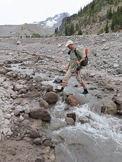 White River was not a violent glacial stream at noon.